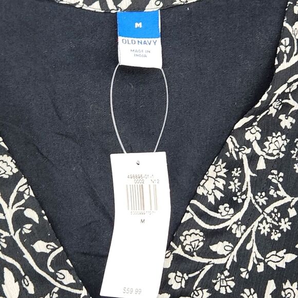 Old Navy Maxi Dress Women Medium Waist Defined Floral Print Smocked Boho Peasant - Picture 6 of 11